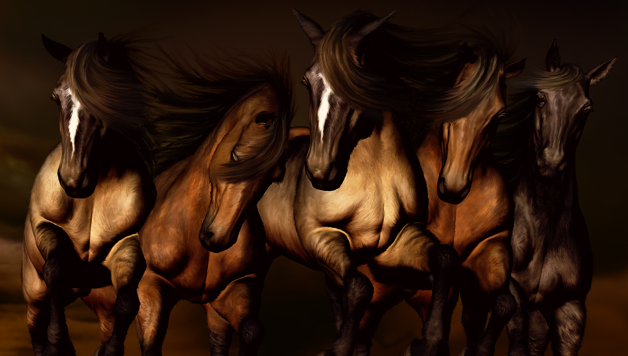 Пять лошадей